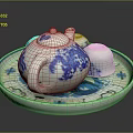 Blue And White Porcelain Tea Set With Teapot Teacup Tray Traditional Pattern