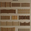 Various Decorative Wooden Bamboo Fences with Woven Slatted Design Styles