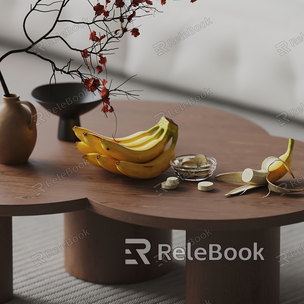 Modern Banana Fruit Plate Ornaments model