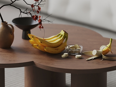 Modern Banana Fruit Plate Ornaments model