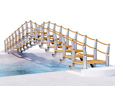 Modern Bridge Landscape Arch Bridge model