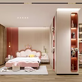 Princess Style Kids Room Interior Design With Pink Bed Crown Headboard And Study Desk Chair