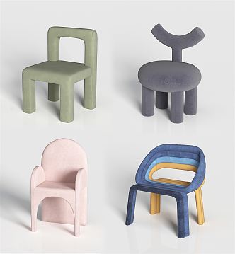 Modern Children's Chair Children's Leisure Chair Children's Small Bench Children's Small Chair Fabric Children's Chair 3d model