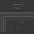 White Architectural Molding with Curved Design and Layered Details for Interior Decoration