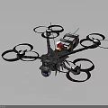 Advanced Multi Rotor Aerial Drone With Propellers And Camera Equipment Design 3d model