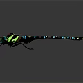 Vibrant Dragonfly With Transparent Wings Blue Green Stripes And Detailed Green Eyes