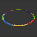 Colorful Segmented Hula Hoop With Red Yellow Blue Green Parts For Home Fitness