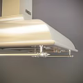 Smeg Stylish Silver Wall Mounted Kitchen Range Hood With Built In Lights