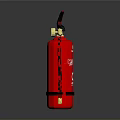 Red Fire Extinguisher With Pressure Gauge And Hose For Emergency Safety