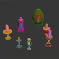 Decorative Household Candles Candle Holders with Various Colors Designs Glass Bell Jar for Home Decor