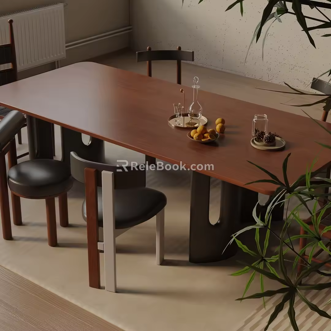 Modern table combination 3d model