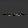 Vintage Military Airplane Model With Green Body Red Tail And Star Insignia