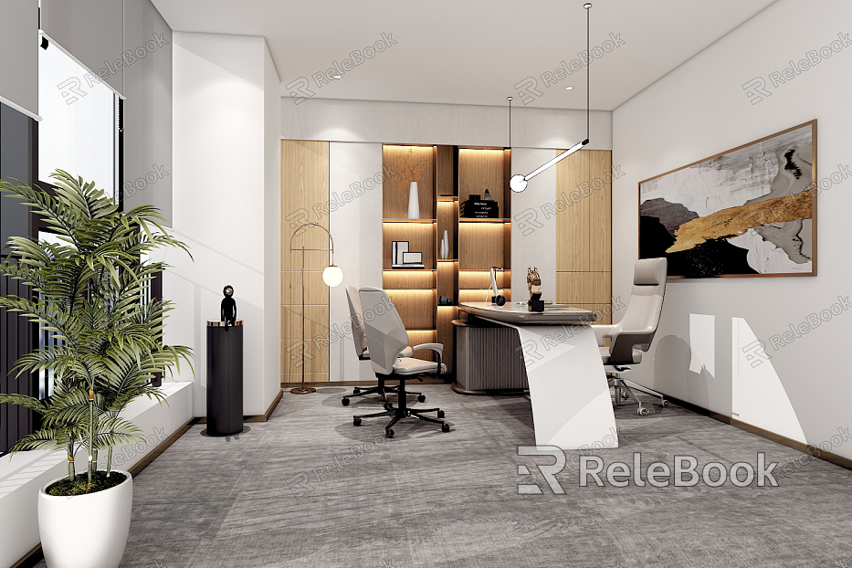 Modern Office Huadu Office Manager Room model