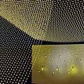 Outdoor Net String Lights Yellow Illuminated with Hanging Bulbs and Net Structure 3d model