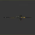 Pixel Art Rifle Weapon 3D Model With Detailed Design And Gaming Style