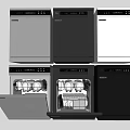 Modern Stainless Steel Dishwashers Showcasing Interior And Exterior Designs For Kitchen