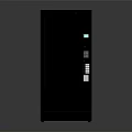Black Commercial Vending Machine With Transparent Glass Door And Multiple Product Storage Shelves