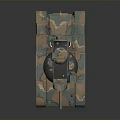 Military Tank With Camouflage Paint Tracks Turret And Antenna Features