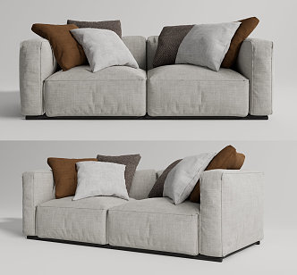 Modern double sofa 3d model