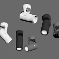 Modern Black And White Downlights And Spotlights For Indoor Lighting Fixtures