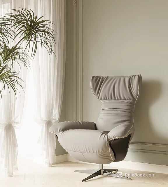 Modern Office Chair In Light Toned Indoor Space 3d model 