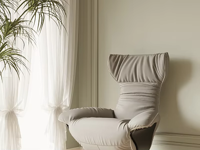 Modern Office Chair In Light Toned Indoor Space 3d model