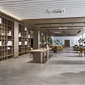 Book Art Themed Interior Design With Wooden Shelves And Chairs