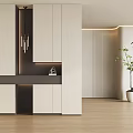 Modern Shoe Cabinet With Sleek White Design Wooden Floor And Pendant Light