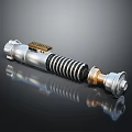 Futuristic Weapon With Silver Spiral Structure Gold Accents And Shiny Reflection