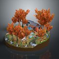 Cartoon Landscape Animation Landscape Landscape Landscape Landscape Rural Landscape Painting Outdoor Landscape Rural Landscape 3d model