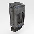 Industrial Equipment Black Enclosure Design With Ventilation Holes And Control Panel
