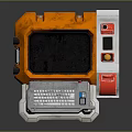 Modern Monitor Sci-Fi Monitor Sci-Fi Terminal 3d model