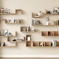 Modern Wall Board Storage Rack Storage Rack Storage Rack Bookshelf Wall Hanging Decorative Partition 3d model