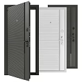 Modern Security Door With Steel Construction Secure Lock System And Textured Design 3d model