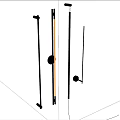 Contemporary Wall Lamps With Sleek Black Metal Frame And Warm LED Lighting Design