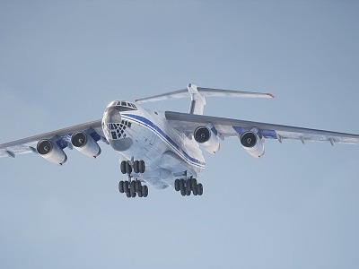 Il 76 transport tanker jet aircraft model