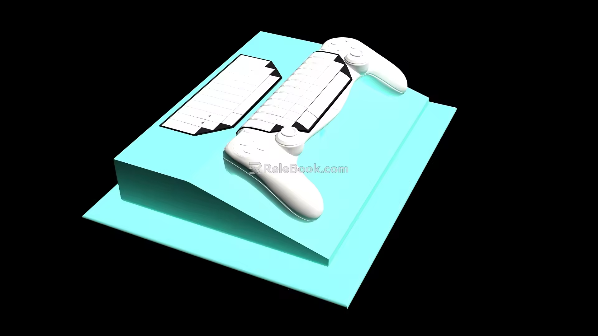 Modern game console 3d model