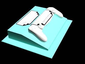 Modern game console 3d model