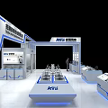 AnRui Exhibition Booth Modern Design With Display Counters And Large Screen