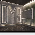 Modern Bar Interior Design With Ambient Lighting Green Plants And Marble Floor