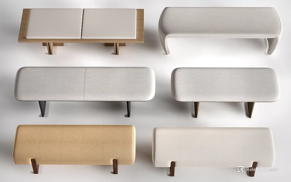 Modern Single Chair Designs With Various Upholstery Colors And Wooden Legs 3d model 