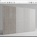 Modern wall panel combination 3d model