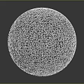 Modern White Mesh Sphere With Intricate Network Pattern On Dark Background