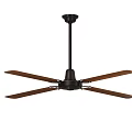 Modern Ceiling Fan With Wooden Blades And Black Motor For Home Use