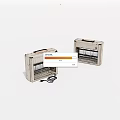 White Portable Electric Heaters With Vintage Grille Design And Handles