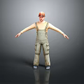 Worker European worker mechanic builder repairman miner digger modern figure 3d model