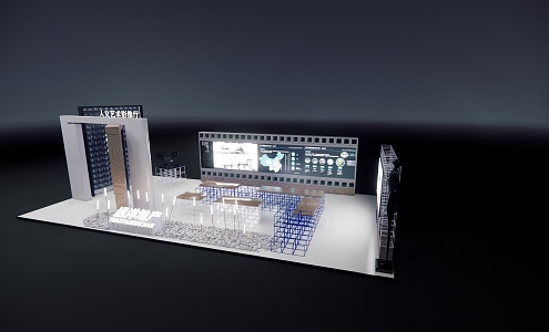 Modern Exhibition Hall 3d model