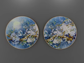 New Chinese Decorative Painting 3d model