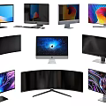 Modern computer monitor 3d model