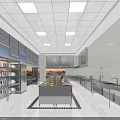 Spacious White Tone Commercial Kitchen With Open Layout Stainless Steel Worktables Sinks And Cabinets